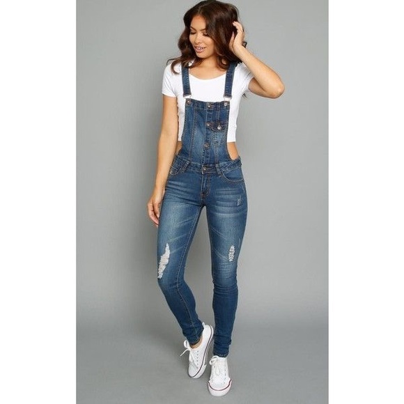 skinny jean overalls womens